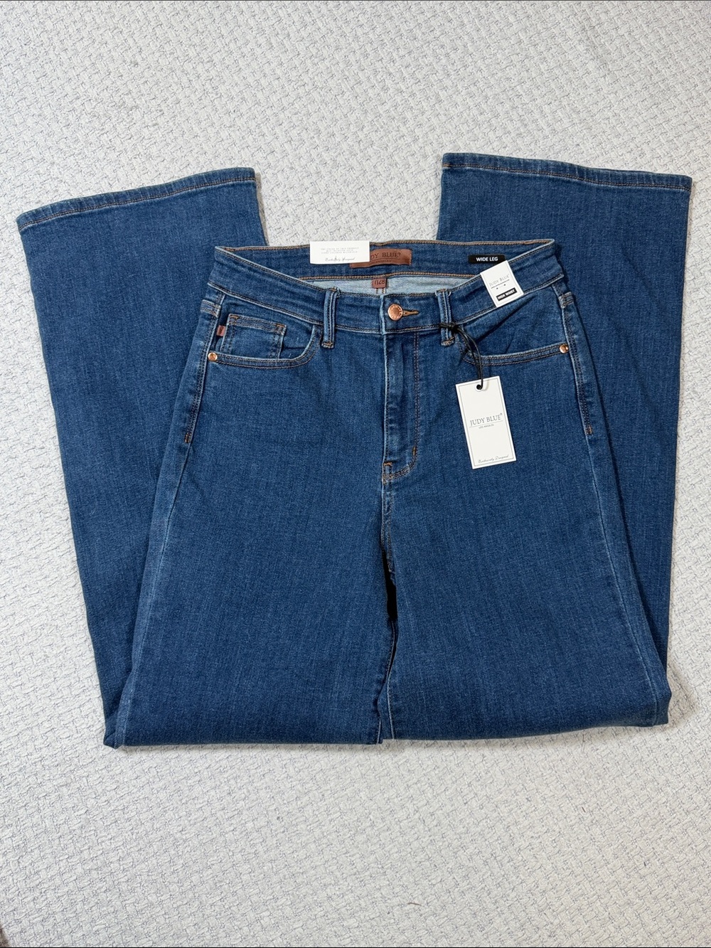 NEW Judy Blue Wide Leg High Waist Jeans Style#JB82553MD Size 7/28